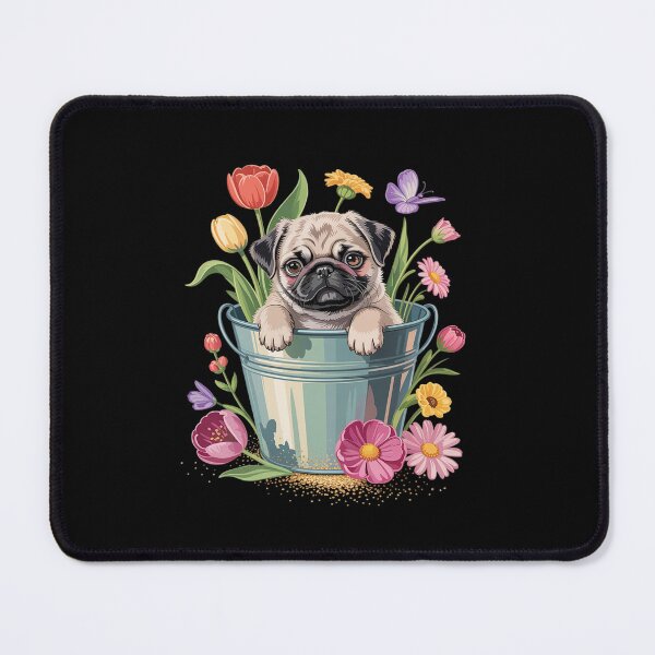 Item preview, Spring Floral Pug - Dog Owner Pet Trainer Animal Puppy designed and sold by AmparoBoyle.
