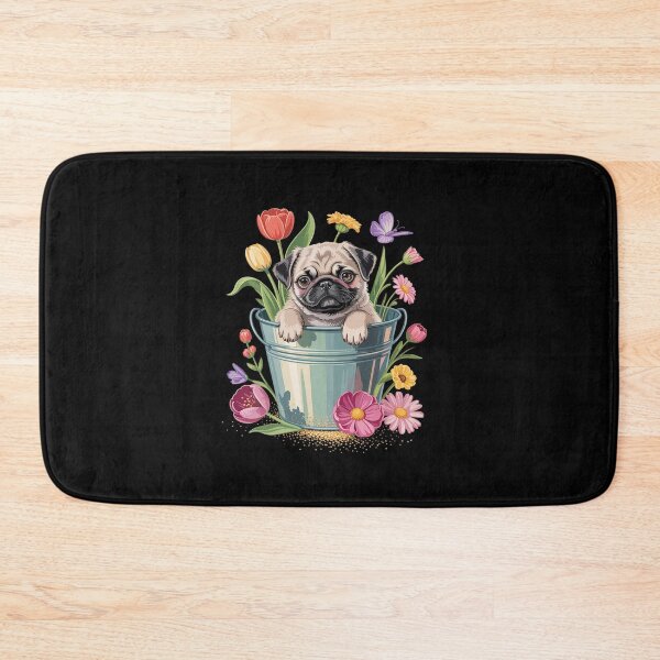 Item preview, Spring Floral Pug - Dog Owner Pet Trainer Animal Puppy designed and sold by AmparoBoyle.