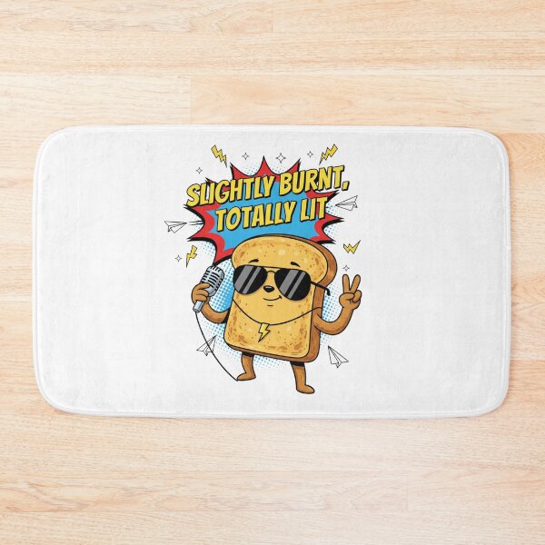 Item preview, Funny Toast – Slightly Burnt Totally Lit Pun designed and sold by Popettte.