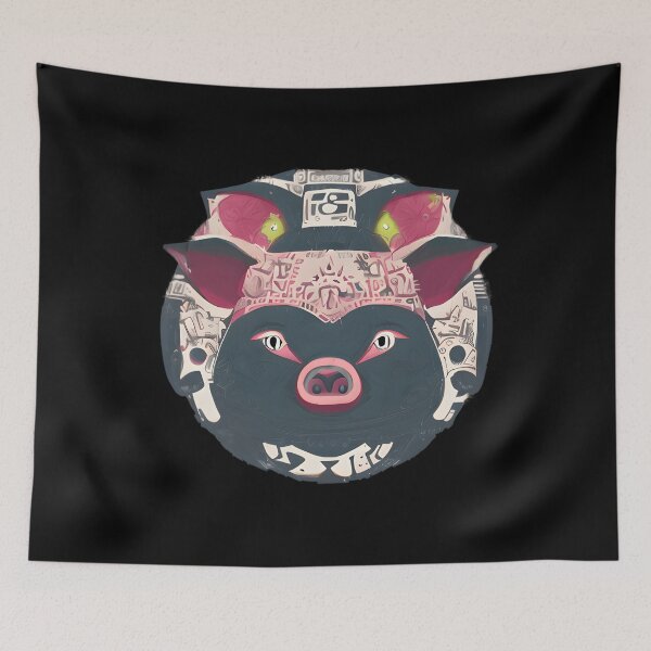 Item preview, Big Tribal Mystical Pig designed and sold by MiguelLimaDias.