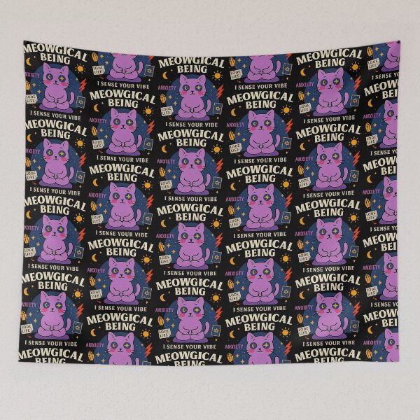 Item preview, Meowgical Being – Mystical Cat Vibe Sensor Design designed and sold by SanPedroArt.