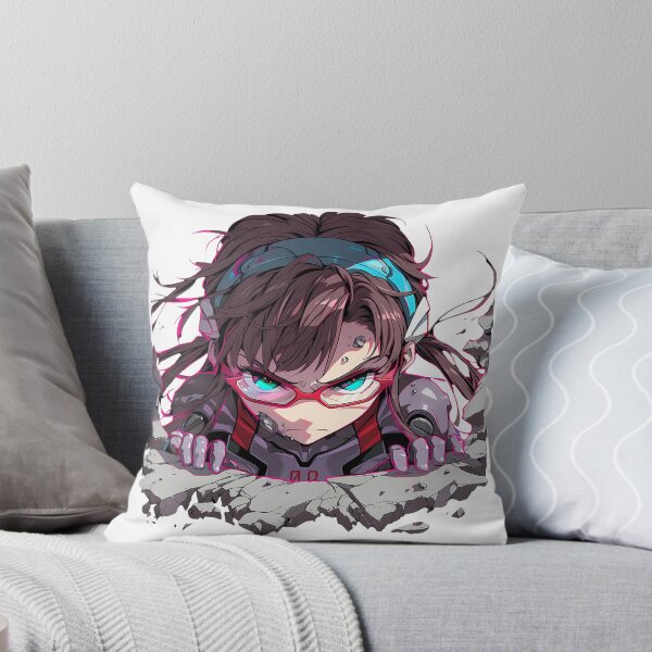 Item preview, Mari Makinami Illustrious Neon Genesis Evangelion Anime Breaking Through Wall designed and sold by TorbenKuhano.