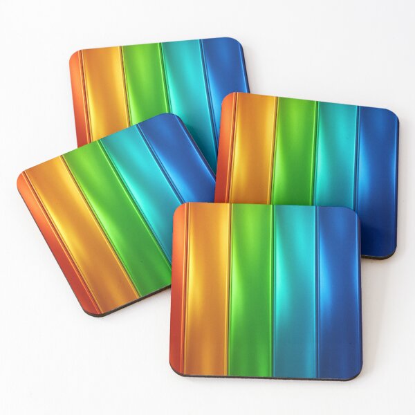 Item preview, Vibrant Rainbow Metallic Stripes designed and sold by SassyArtistry.