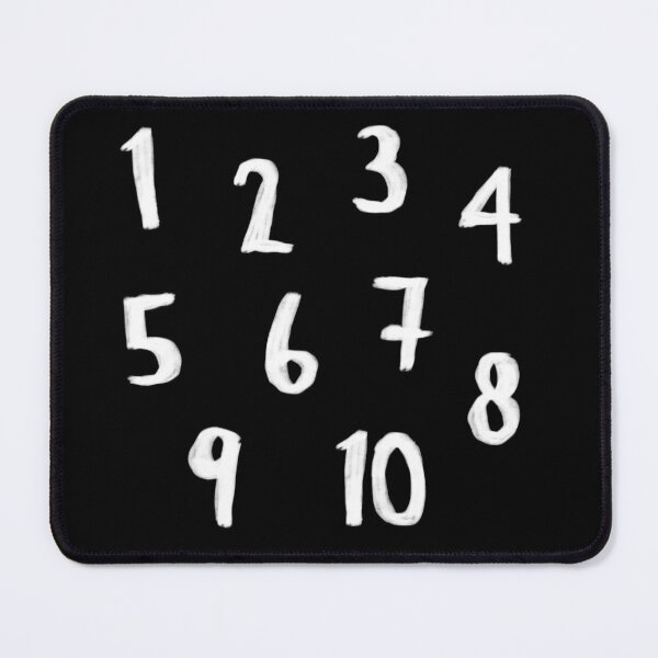 Item preview, White numbers 1 to 10, Numbers 1 to 10 designed and sold by badlydrawnbabe.