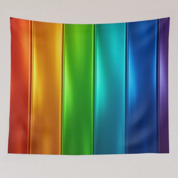 Item preview, Vibrant Rainbow Metallic Stripes designed and sold by SassyArtistry.