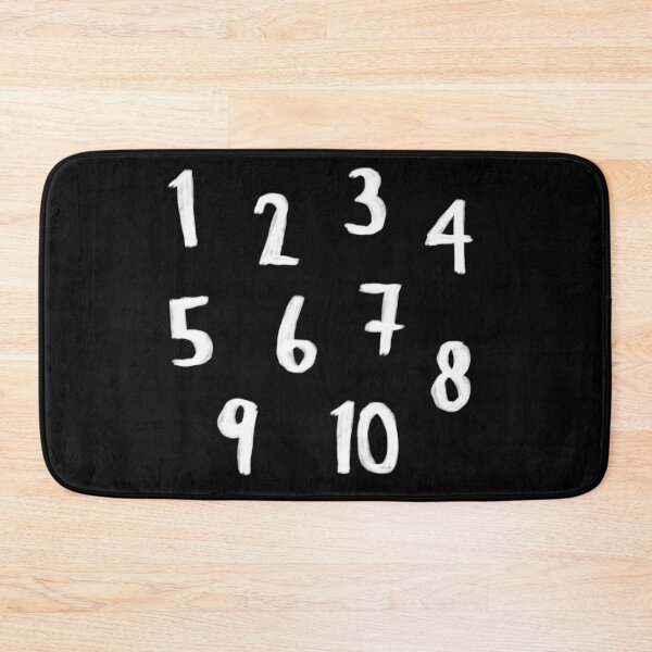 Item preview, White numbers 1 to 10, Numbers 1 to 10 designed and sold by badlydrawnbabe.