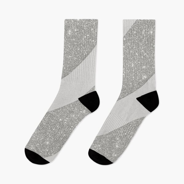 Item preview, Silver Glitter Diagonal Stripes designed and sold by SassyArtistry.