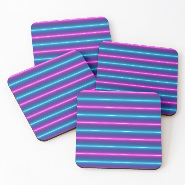 Item preview, Neon Blue and Pink Striped Gradient designed and sold by SassyArtistry.