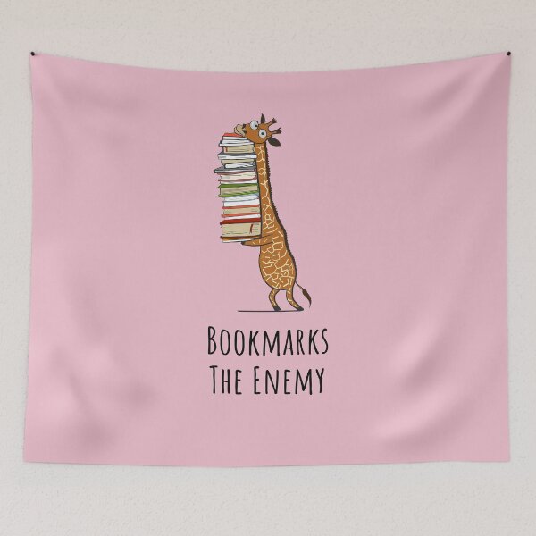 Item preview, Funny Giraffe Holding a Stack of Books - Bookmarks The Enemy  - Book Lover Gift, Phones Cases And Other Gift designed and sold by MemWear.