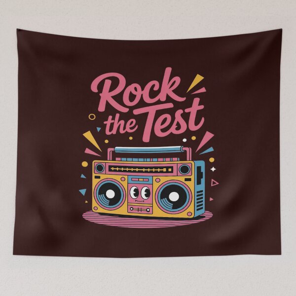 Item preview, Test Day Teacher Motivation 80’s Testing Day Rock The Test designed and sold by August4Laughs25.