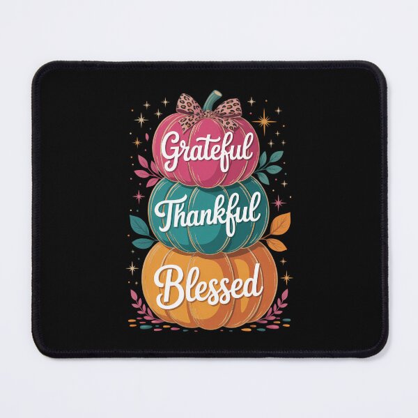 Item preview, Grateful Thankful Blessed Pumpkin Thanksgiving Autumn Fall designed and sold by HellD3vil-Art.