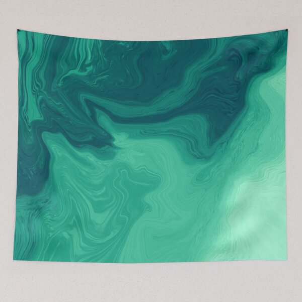 Item preview, Green wavy abstract marbled pattern  designed and sold by PATTERN4PATTERN.