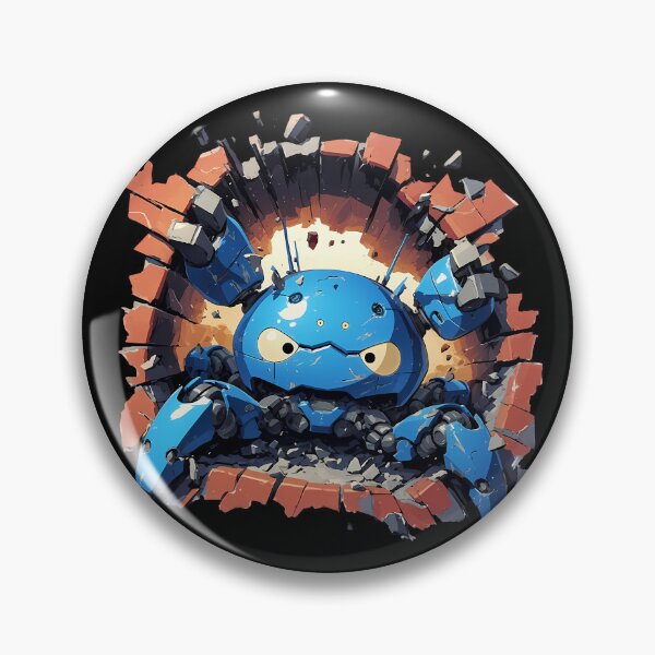 Artikelvorschau, Tachikoma Ghost In The Shell Anime Durchbruch durch rote Backsteinmauer entworfen und verkauft von TorbenKuhano.