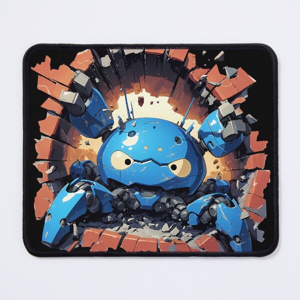 Artikelvorschau, Tachikoma Ghost In The Shell Anime Durchbruch durch rote Backsteinmauer entworfen und verkauft von TorbenKuhano.