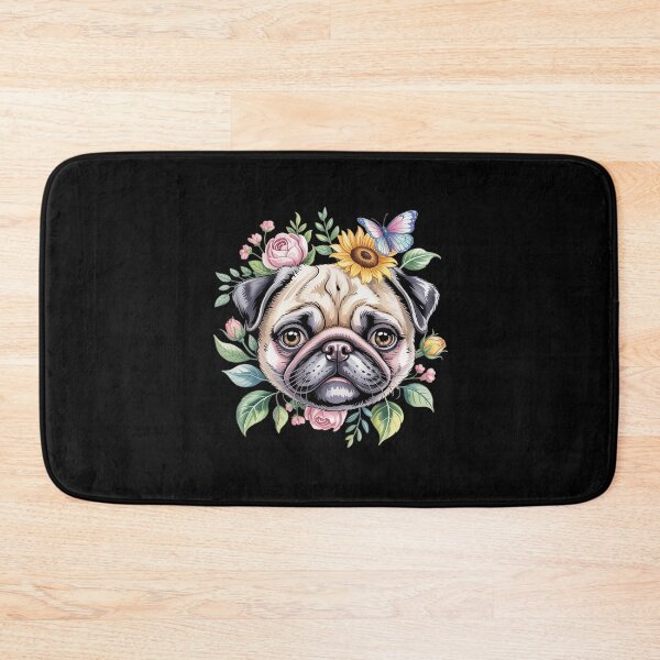 Item preview, Pug Dog Pug Face Flower Pug Lovers Owners Pug Mom Dad designed and sold by DrewLeuschke.