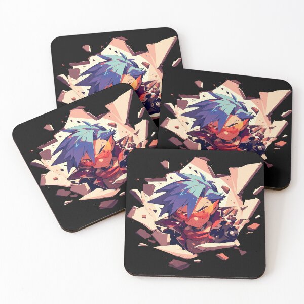 Item preview, Kamina Gurren Lagann Anime Smash Through Wall With Fiery Rebel Spirit designed and sold by TorbenKuhano.