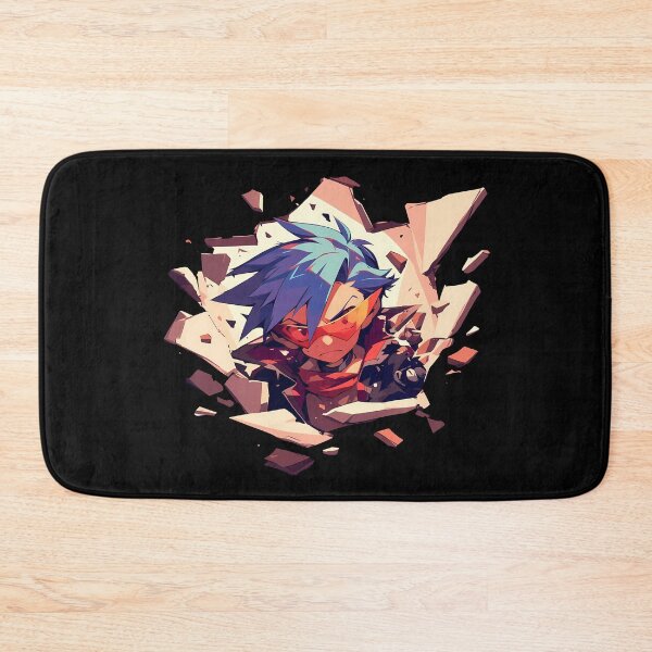Item preview, Kamina Gurren Lagann Anime Smash Through Wall With Fiery Rebel Spirit designed and sold by TorbenKuhano.