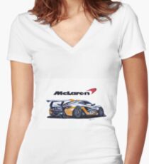 Mclaren p1 gtr Women's Fitted V-Neck T-Shirt