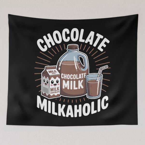 Item preview, Chocolate Milkaholic Milk Food Eater Lover Quotes Graphic designed and sold by Moon-Ape.
