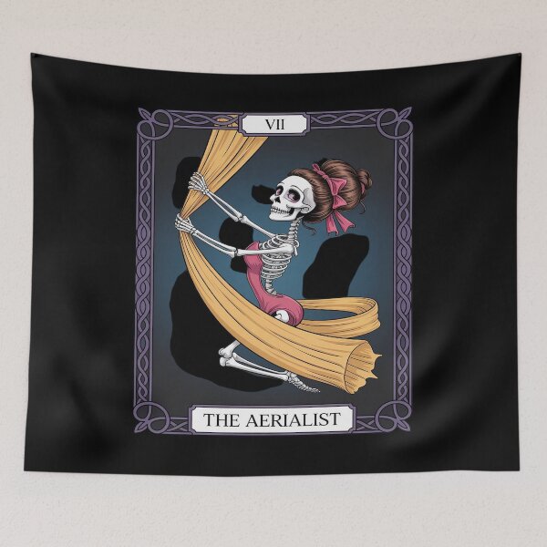 Item preview, The Aerialist Aerial Aerobics Skeleton Woman Tarot Card designed and sold by August4Laughs25.