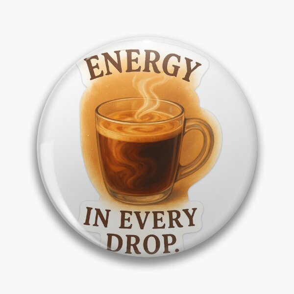 Item preview, Energy in Every Drop – Motivational Coffee Sticker designed and sold by happinssforever.