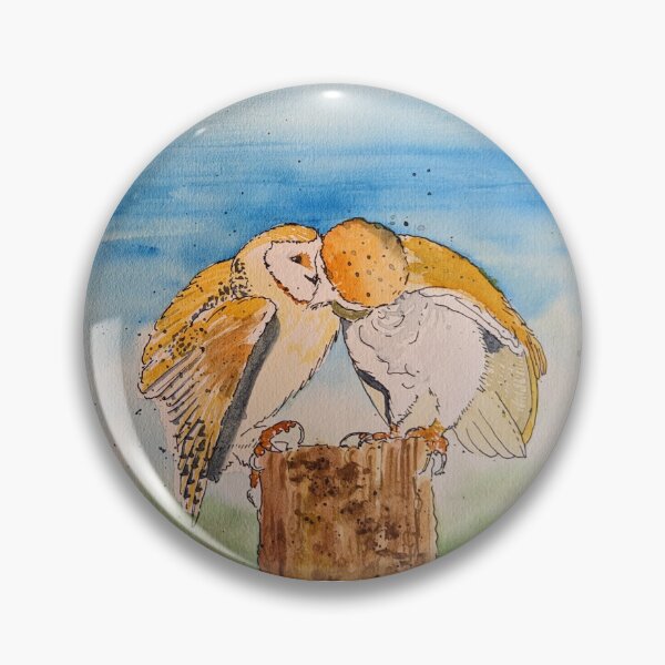 Item preview, Barn Owl Pair Against Blue Sky designed and sold by YaelSelaArt.