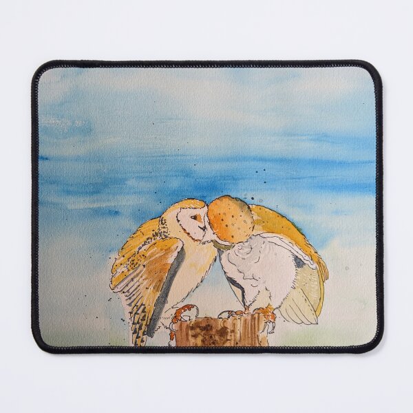 Item preview, Barn Owl Pair Against Blue Sky designed and sold by YaelSelaArt.