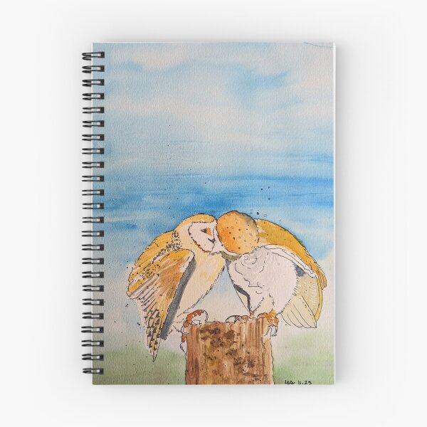 Item preview, Barn Owl Pair Against Blue Sky designed and sold by YaelSelaArt.
