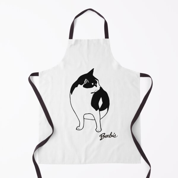 Item preview, Retro Kitty Chic Manx Tuxedo Graphic Design Black and White Vintage Cat Art designed and sold by Beebis.