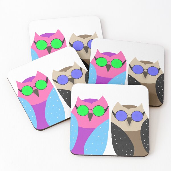 Item preview, Owls with Sunglasses – Cool Funny Owl Illustration  designed and sold by Beautiful art store.