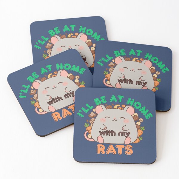 Item preview, I'll Be at Home With My Rats Cute Kawaii Design designed and sold by Marsh & Lump.