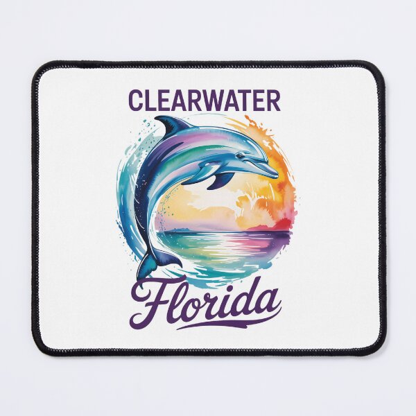 Item preview, Clearwater Florida Happy Watercolor Dolphin designed and sold by Moon-Ape.