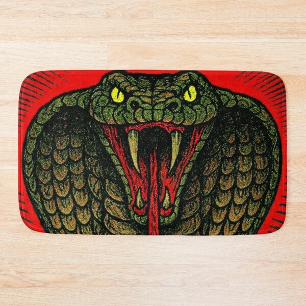 Item preview, A vintage comic-styled king cobra getting ready to lunge and bite designed and sold by The-graphic-Artist .