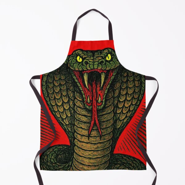 Item preview, A vintage comic-styled king cobra getting ready to lunge and bite designed and sold by The-graphic-Artist .