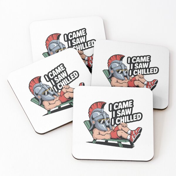 Item preview, Chill Gladiator Humor Design – I Came, I Saw, I Chilled Retro Artwork designed and sold by PrintMastery.