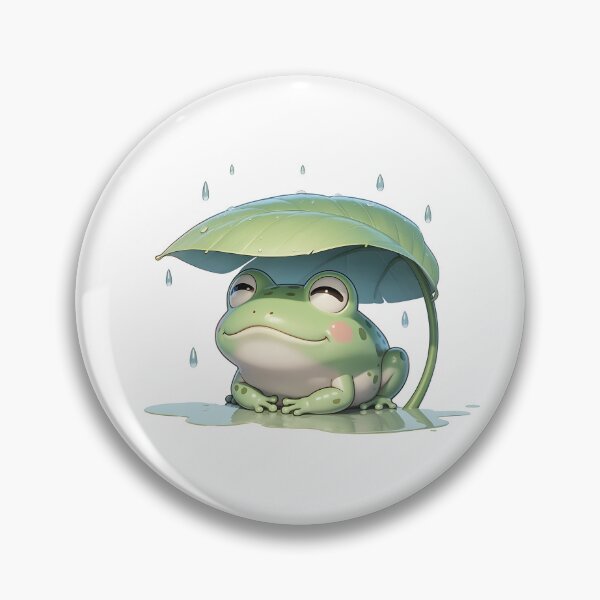 Item preview, Cute Frog Sheltering Under Leaf Umbrella designed and sold by Tropical art.