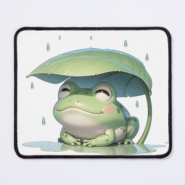 Item preview, Cute Frog Sheltering Under Leaf Umbrella designed and sold by Tropical art.