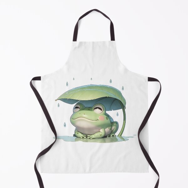 Item preview, Cute Frog Sheltering Under Leaf Umbrella designed and sold by Tropical art.