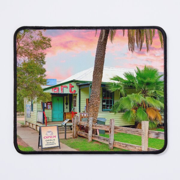 Item preview, Eulo Queen Opal Shop at Sunset - Outback Queensland Australia designed and sold by Adam Gormley.