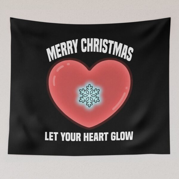 Item preview, MERRY CHRISTMAS - LET YOUR HEART GLOW designed and sold by KEF Custom.