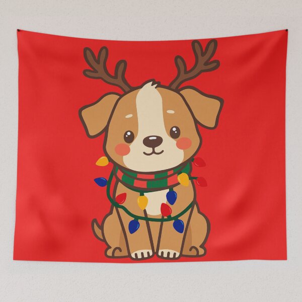 Item preview, Reindeer Pup – Christmas Dog Design designed and sold by LitaBarc.