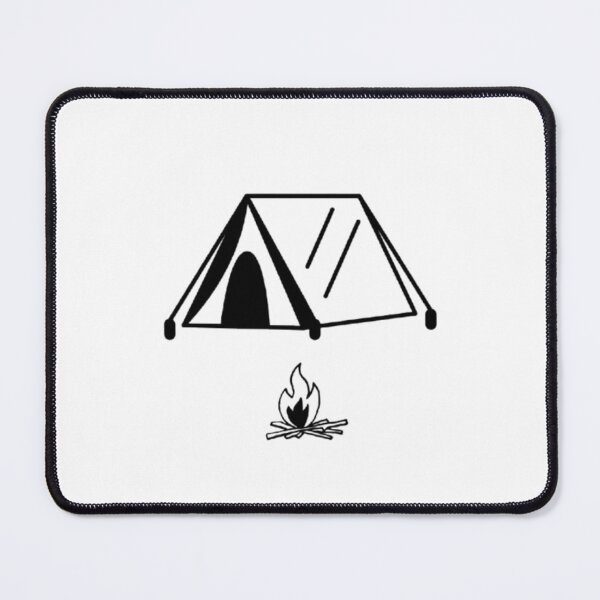 Item preview, A cozy tent set up beside a glowing campfire designed and sold by Aariq.