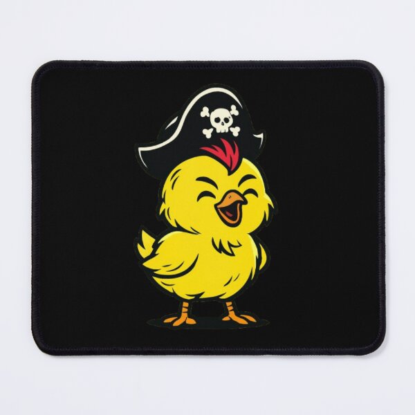 Item preview, cute yellow chick wearing a pirate hat designed and sold by FLATVAC STICKER.