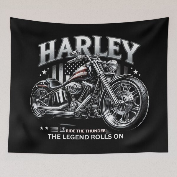 Item preview, Ride The Thunder Vintage American Motorcycle Tee designed and sold by DeimosArtIntl.