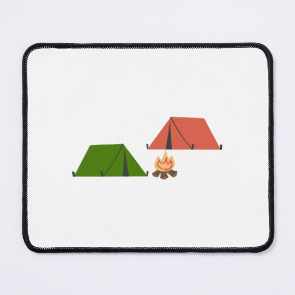 Item preview, Two cozy tents set up beside a glowing campfire designed and sold by Aariq.