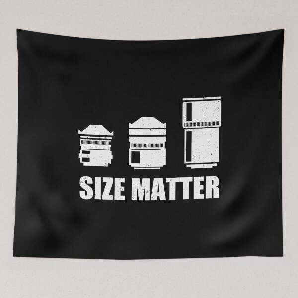 Item preview, Camera Lens Size Matter - Funny Photography Gift designed and sold by madeahezamrin.