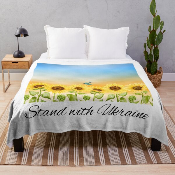 Item preview, Stand with Ukraine, Ukrainian design with sunflowers designed and sold by SofikoDesigns.