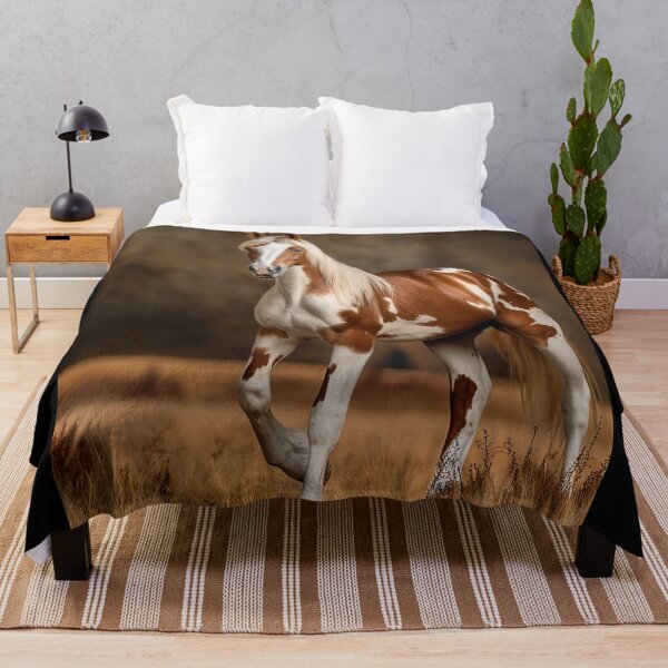 Item preview, Paint Horse Running in a Valley Pasture designed and sold by CritterWisdom.