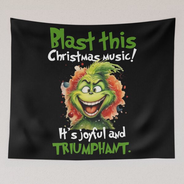 Item preview, Grinch Christmas Music – Funny Joyful Holiday Art Design designed and sold by Hadley Murphy.
