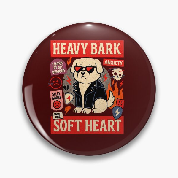 Item preview, Heavy Bark – Soft Heart Emotional Protective Dog Design designed and sold by SanPedroArt.